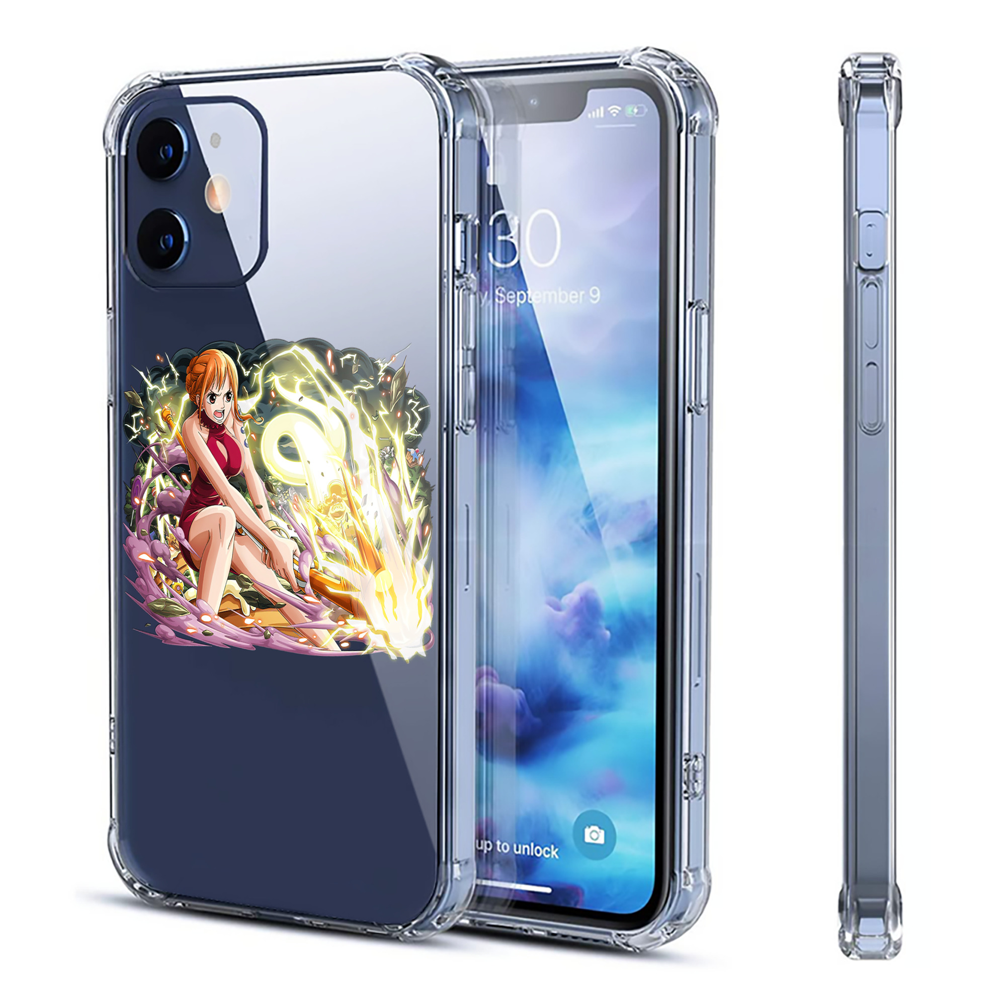 （画像用） ワンピース ナミ ONE PIECE Nami 【iPhone 12シリーズ対応】透明スマホケース（クリアソフトケース）